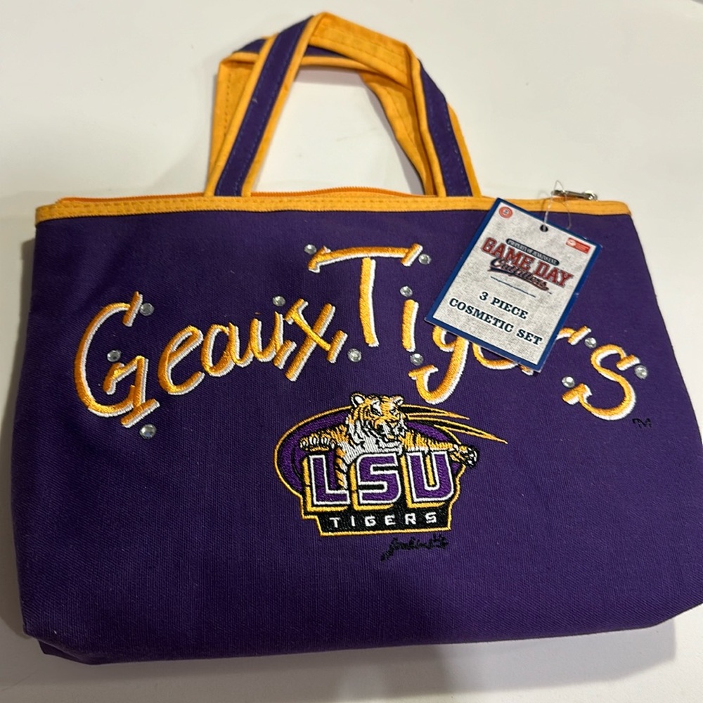 LSU makeup bag set